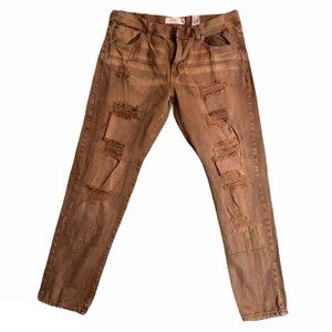 Jeanius Akademiks Mens Distressed Jeans Size 36x34